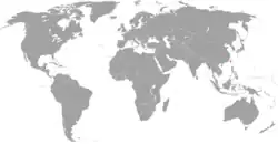 Map indicating locations of Belize and Taiwan