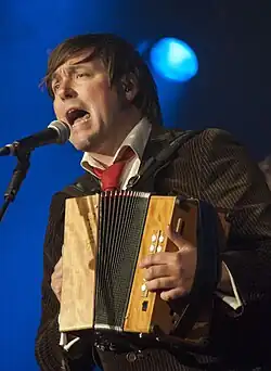 John Spiers performing with Bellowhead in 2011