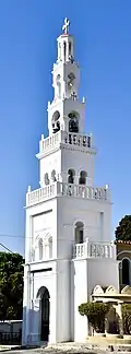 Five-tiered bell tower of the Church of the Assumption of the Virgin Mary