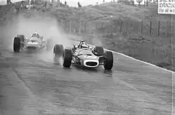 Jean-Pierre Beltoise leading Jackie Stewart at the 1968 Dutch Grand Prix