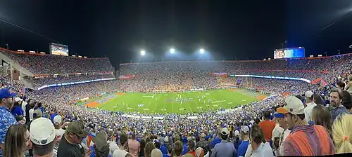 Ben Hill Griffin Stadium prior to a Florida Gators football game against the Tennessee Volunteers in November 2025