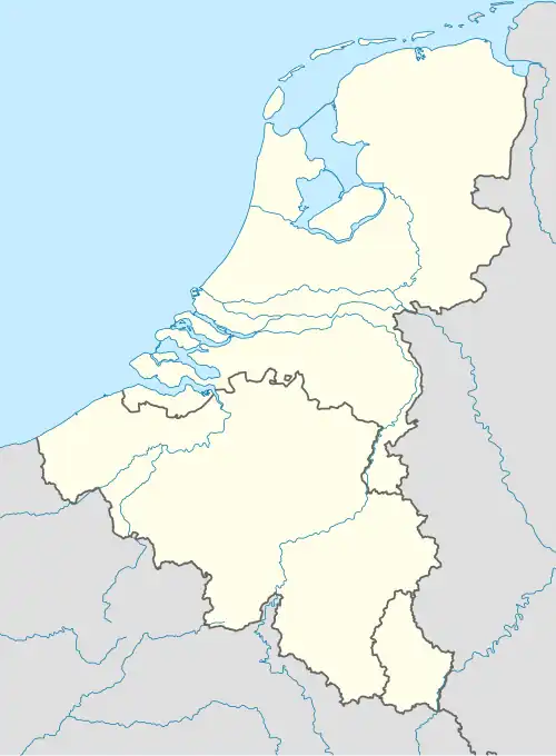 Locations of European Tour venues in Benelux