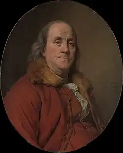 Portrait of Benjamin Franklin by Joseph Duplessis