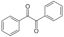2D representation of the chemical structure of benzil .