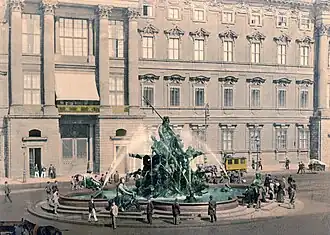 Neptunbrunnen on the Schlossplatz and Berlin Palace (c. 1900)