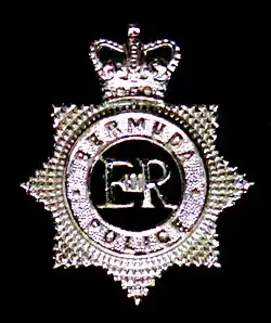 Obsolete pattern Bermuda Police Force cap badge (post 1953)