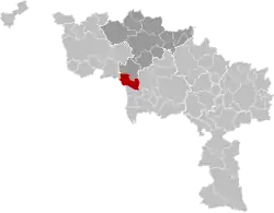 Location of Bernissart in Hainaut