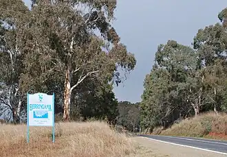 Entering Berringama along the Murray Valley Highway
