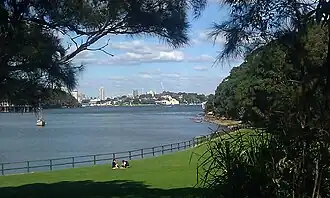 Berry Island reserve park view.