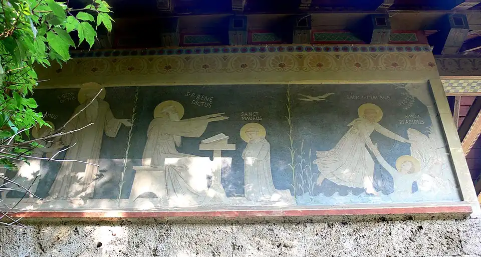 St. Benedict ordains St. Maurus and rescues St. Placidus.