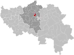Location of Beyne-Heusay in Liège province