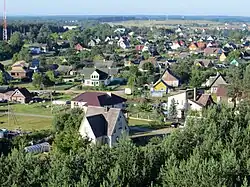 Panoramic view of Bezdonys from the north