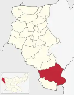 Location of Bhandaria