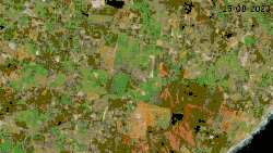 Progress of construction from 2023 to 2024 based on satellite imagery