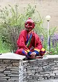 Bhutanese clown in Paro, Bhutan