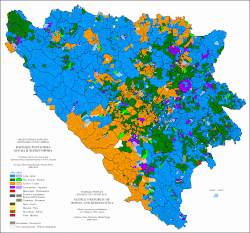 Ethnic structure of Bosnia and Herzegovina by settlements 1961
