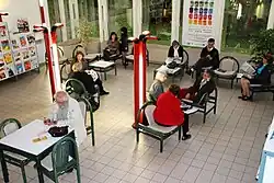 Library lobby.