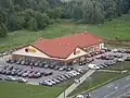 Aerial view of a Biedronka store in Łęczyca