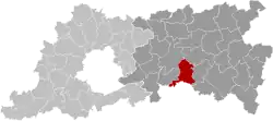 Location of Bierbeek in Flemish Brabant