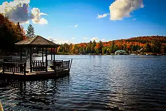 Fall foliage on Big Moose Lake