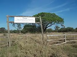 Entry sign to the Km 75 Ruins