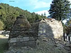 The ancient temple of Bindeshwar Mahadev in the foothills of Dudhatoli (history unknown, probably 12th to 15th century AD). Demolished in October 2017.