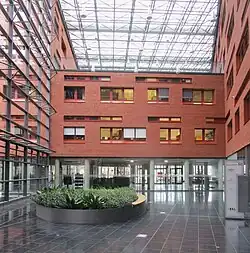 Inside the Bio City Building, view towards the main entrance