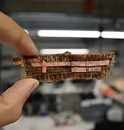 A dissolved electronic circuit board using natural fibres