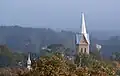 Birštonas church from Vytautas Mountain