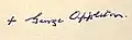 George Appleton's signature