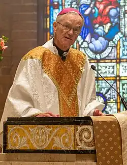 Bishop Gregory Kelly preaching at the Cathedral of the Immaculate Conception, 2025.