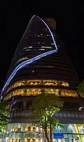 View from below at night in August 2014