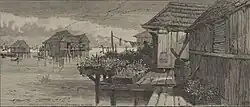 The settlement as it appeared in Harper's Weekly, 1883.