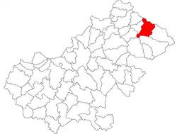 Location in Satu Mare County