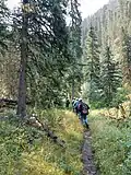 Hikers on the Deerfield Trail
