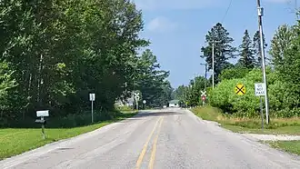 Looking west along East Black River Road