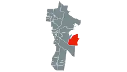 Location of Blackman's Estate