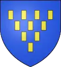 10 billets—Azure, ten billets or; D'azur à dix billettes d'or— Baud, Morbihan, France