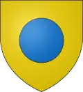 a hurt (roundel azure)—Or, a hurt; D'or au tourteau d'azur—Launaguet, Haute-Garonne, France