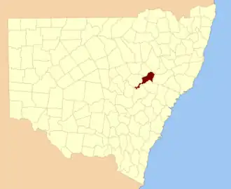 Location in New South Wales
