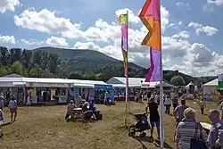 2016 Eisteddfod with Blorenge mountain behind