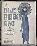Cover page to the sheet music of "Blue Ribbon Rag", 1910.