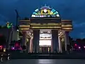Entrance of the Blue Shield Casino, the main landmark in the Golden Triangle SEZ