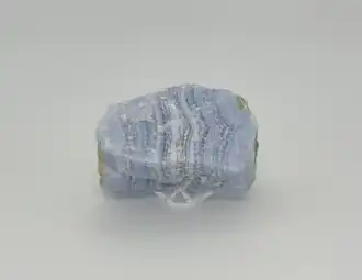 Rough chunk of blue lace agate