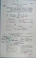 Copyright Application.