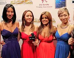 Four of the members of Blush in 2014