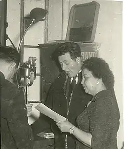 Božena Weleková, Miloš Kirschner, and František Flajšhans, 1958