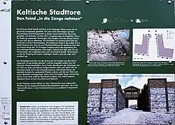 Information board with digital reconstruction of the oppidum
