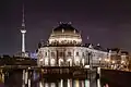 At night
