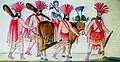 Le Bœuf Gras du Carnaval de Paris, drawing by Auguste Lapierre, detail of a glass plate for a magic lantern, circa 1850.